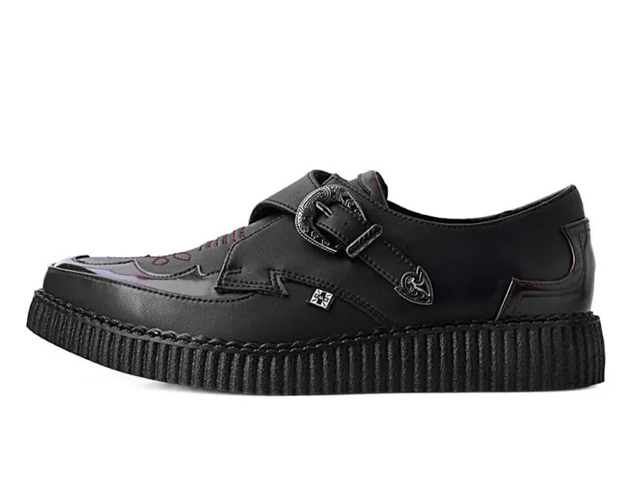 TUK Shoes Vegan Men Burgundy RubOff Western Pointed Creeper TUK Shoes Vegan Men Burgundy RubOff Western Pointed Creeper