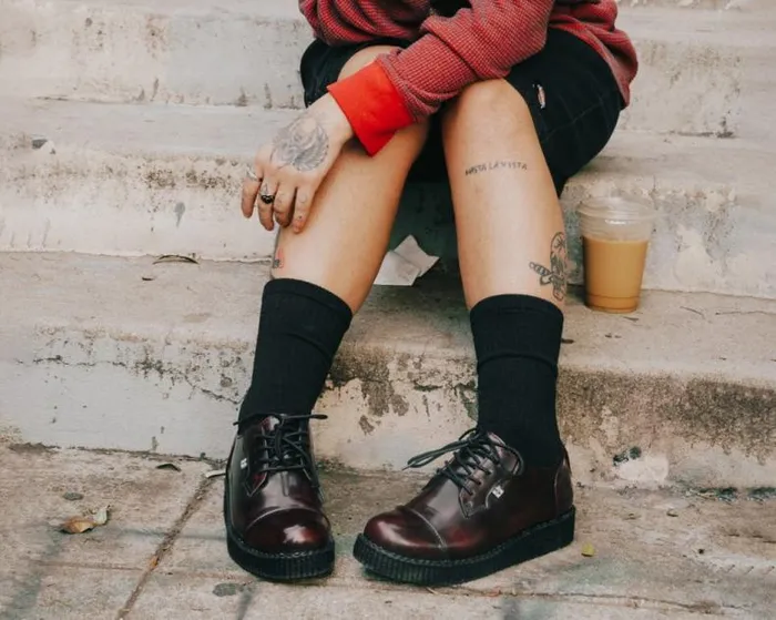 TUK Shoes Vegan Men Burgundy TUKskin Toe Cap Viva Low Creeper TUK Shoes Vegan Men Burgundy TUKskin Toe Cap Viva Low Creeper