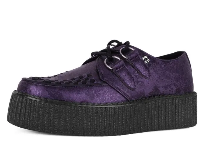 TUK Shoes Vegan Men Purple Metallic Blossom Viva Mondo Creeper