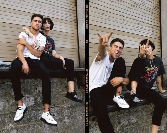 TUK Shoes Vegan Men White Faux Leather Vegan Viva Low Sole Creepers TUK Shoes Vegan Men White Faux Leather Vegan Viva Low Sole Creepers