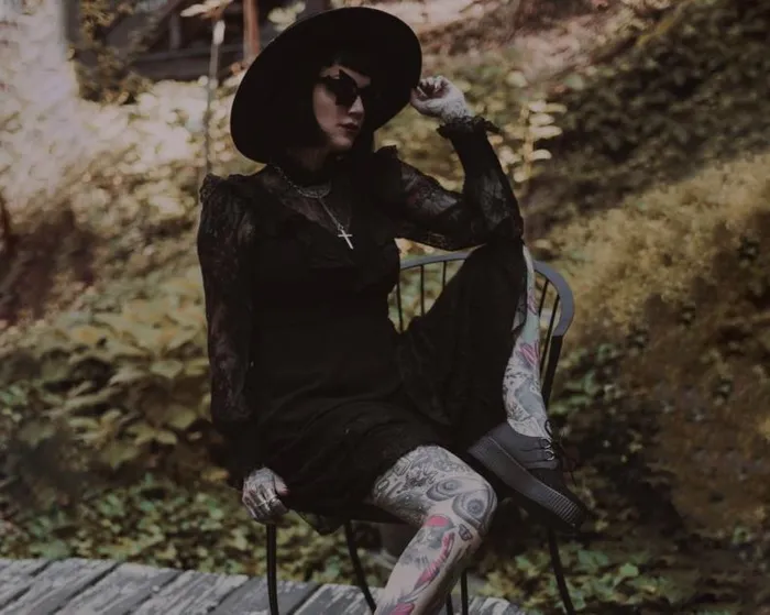 TUK Shoes Vegan Women Black Lace Viva Mondo Creeper TUK Shoes Vegan Women Black Lace Viva Mondo Creeper