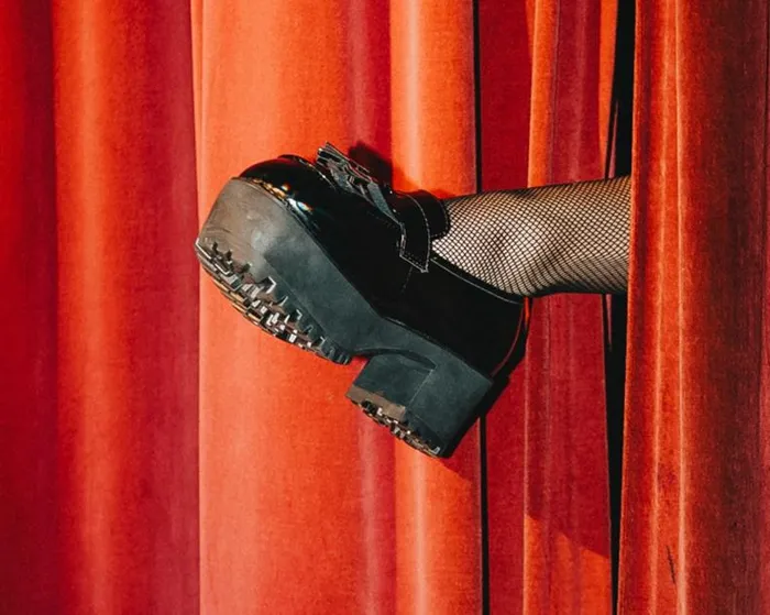 TUK Shoes Vegan Women Black Oil Haze Loafer Platform TUK Shoes Vegan Women Black Oil Haze Loafer Platform