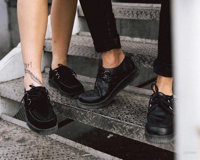 TUK Shoes Vegan Women Black TUKskin Vegan Viva Low Sole Creepers TUK Shoes Vegan Women Black TUKskin Vegan Viva Low Sole Creepers
