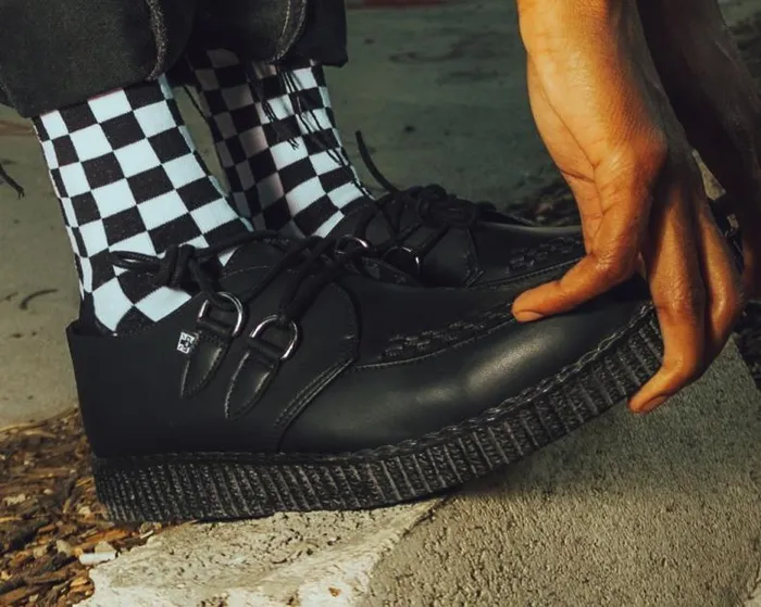 TUK Shoes Vegan Women Black TUKskin Vegan Viva Low Sole Creepers TUK Shoes Vegan Women Black TUKskin Vegan Viva Low Sole Creepers