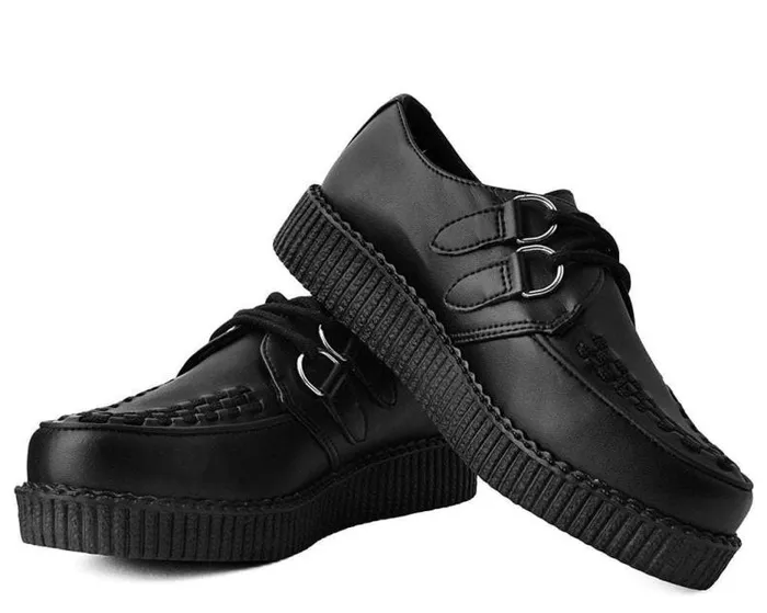 TUK Shoes Vegan Women Black TUKskin Vegan Viva Low Sole Creepers TUK Shoes Vegan Women Black TUKskin Vegan Viva Low Sole Creepers
