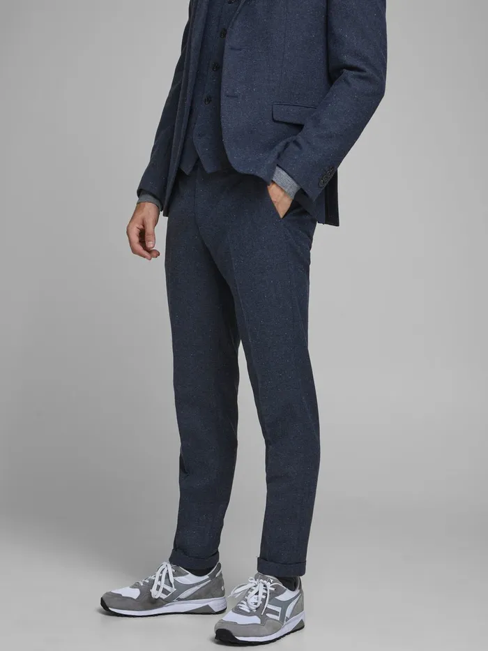 Tailoring JACK and JONES Mens SUPER SLIM FIT TROUSERS Blue Dark Navy