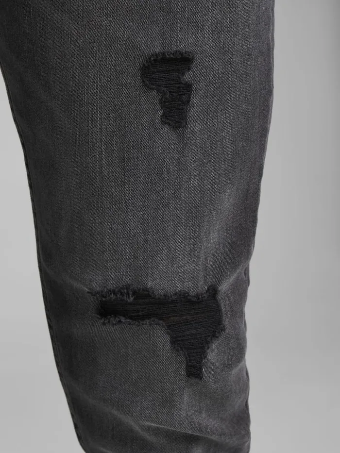 Tapered Jeans JACK and JONES Mens PETE ORIGINAL CJ 294 SKINNY TAPERED FIT JEANS Grey Black Denim