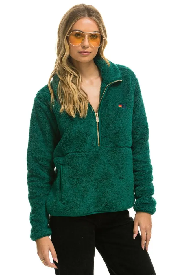 Teddy Unisex Half Zip Jacket 8211 Amazon WomenMen Aviator Nation Teddy Jackets