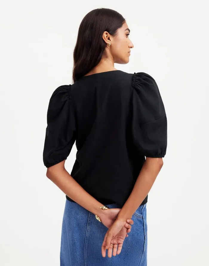 Tees Women Madewell PuffSleeve Tee Jet Black