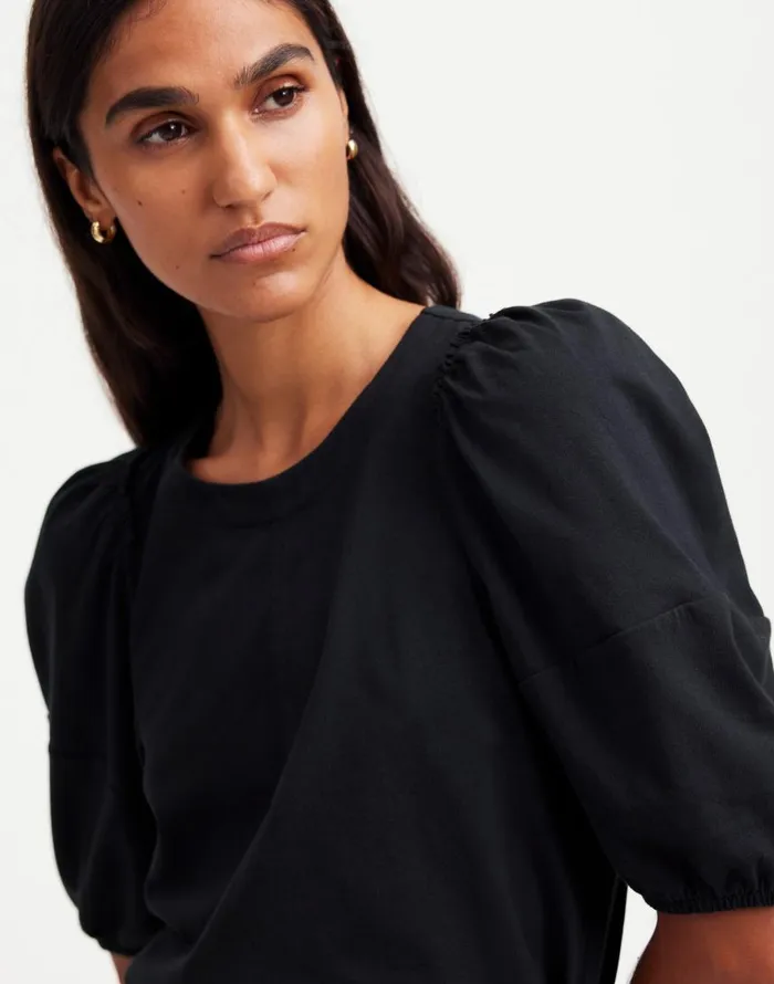 Tees Women Madewell PuffSleeve Tee Jet Black