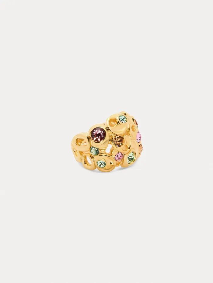 Textured Metal Ring Multi Women Oscar De La Renta Rings