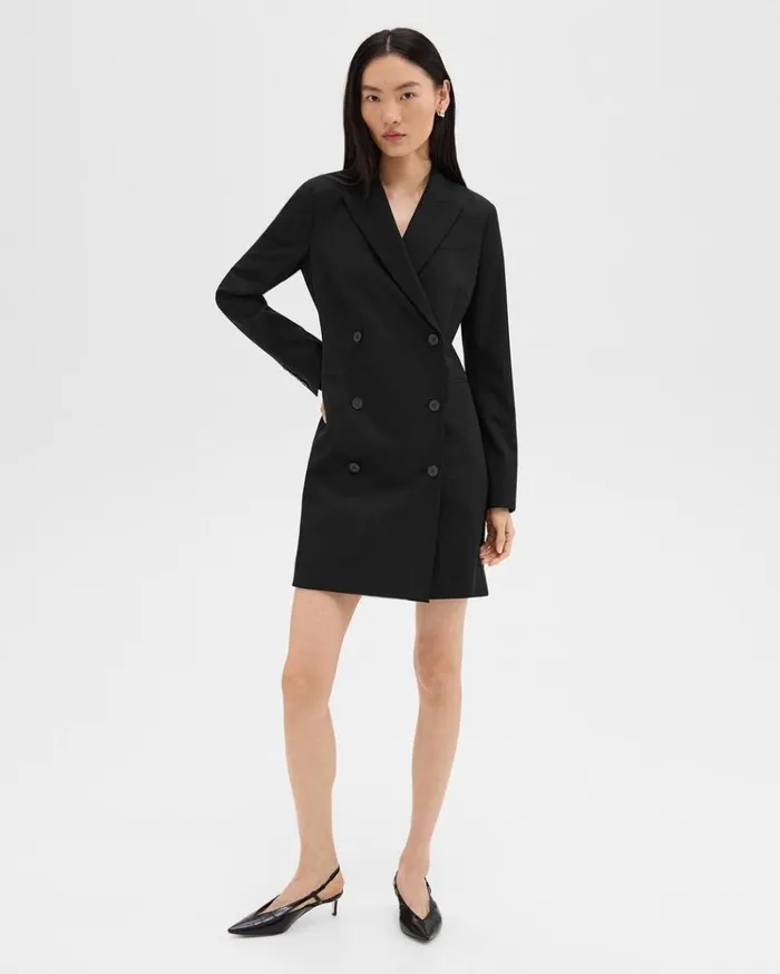 Theory Blazer Dress In Stretch Wool Black Women Dresses