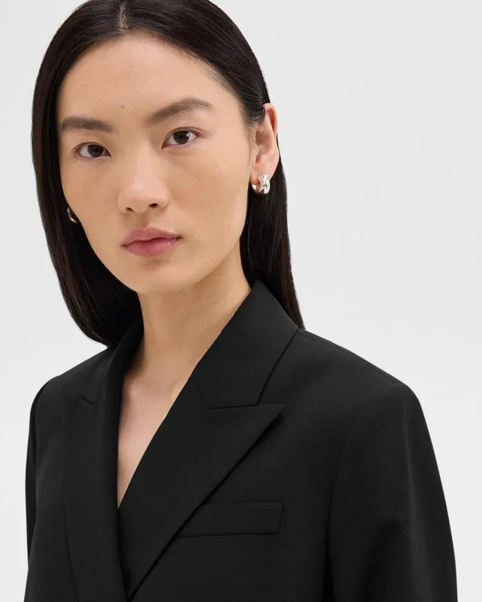Theory Blazer Dress In Stretch Wool Black Women Dresses Theory Blazer Dress In Stretch Wool Black Women Dresses