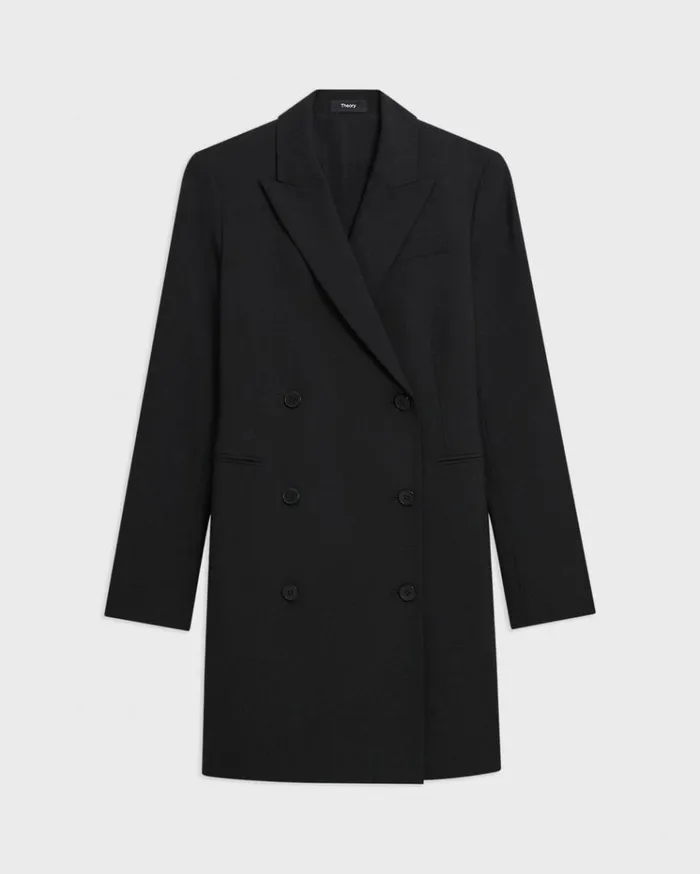 Theory Blazer Dress In Stretch Wool Black Women Dresses Theory Blazer Dress In Stretch Wool Black Women Dresses