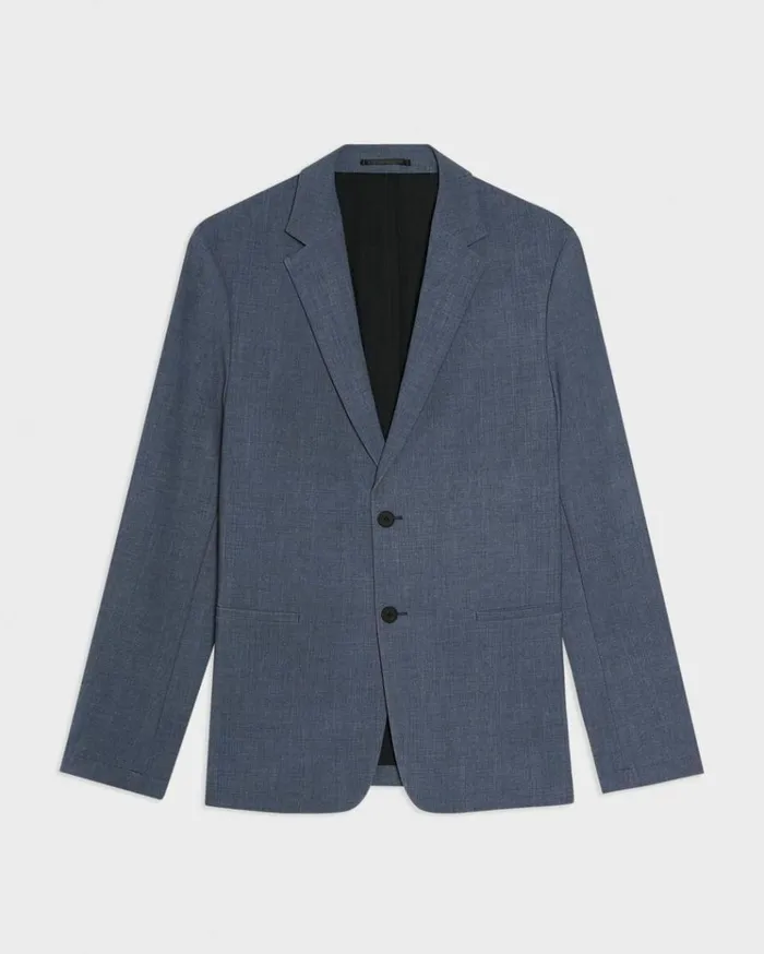 Theory Clinton Blazer In Printed Precision Ponte Dusty Blue Mel Men Blazers Jackets Theory Clinton Blazer In Printed Precision Ponte Dusty Blue Mel Men Blazers Jackets