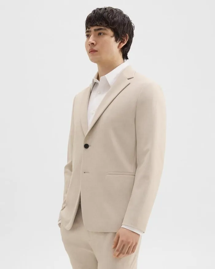 Theory Clinton Blazer In Printed Precision Ponte Sand Multi Men Blazers Jackets Theory Clinton Blazer In Printed Precision Ponte Sand Multi Men Blazers Jackets