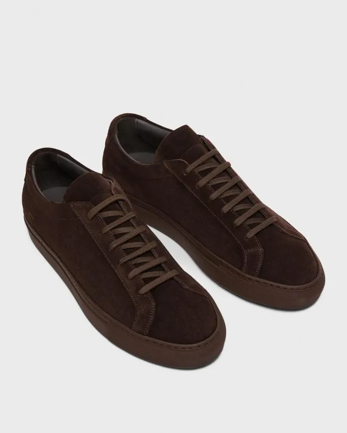 Theory Common Projects Mens Original Achilles Sneakers Dark Brown Men Shoes Theory Common Projects Mens Original Achilles Sneakers Dark Brown Men Shoes