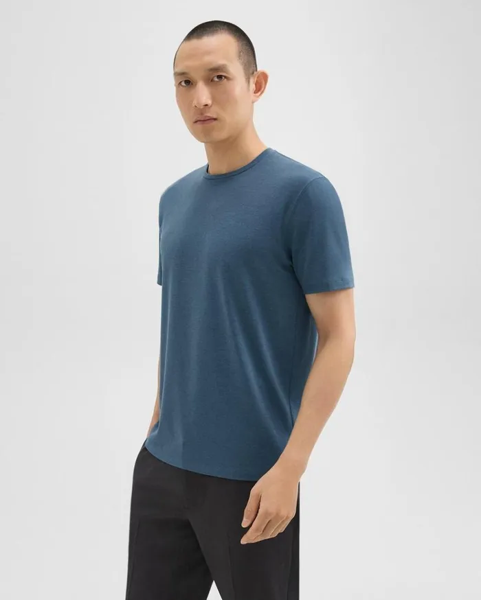 Theory Dorian Tee In Active Knit Twilight Men TShirts Polos