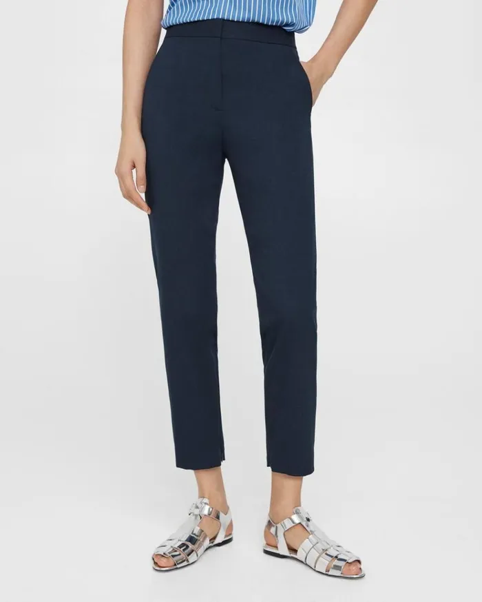 Theory Fitted Pant In Textured Gabardine Baltic Women Pants Theory Fitted Pant In Textured Gabardine Baltic Women Pants