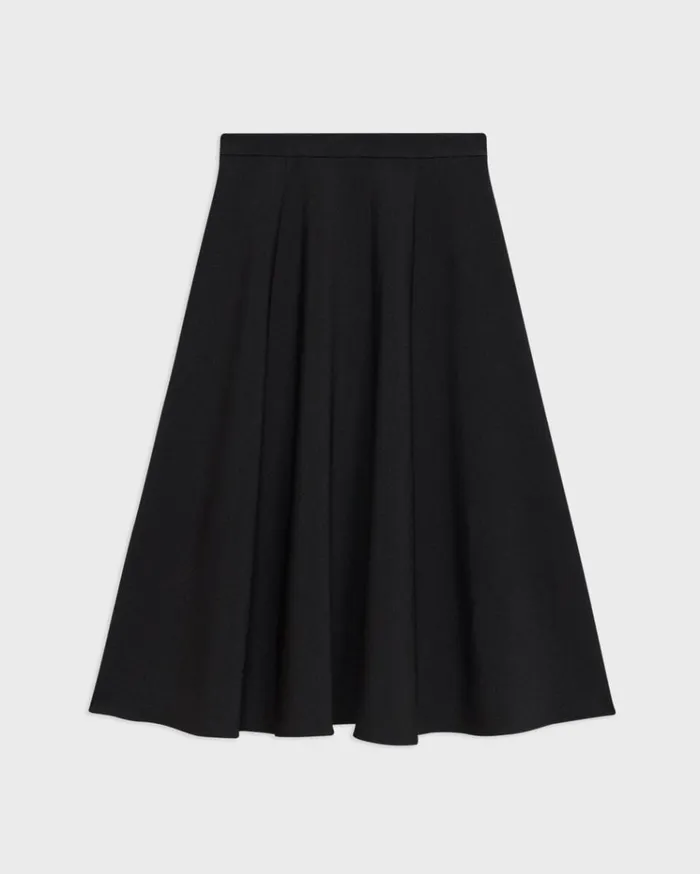 Theory Full Midi Skirt In Crepe Black Women Skirts Theory Full Midi Skirt In Crepe Black Women Skirts
