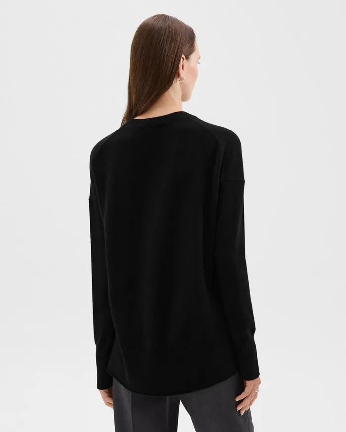 Theory Karenia Sweater In Cashmere Black Women Sweaters Cardigans Theory Karenia Sweater In Cashmere Black Women Sweaters Cardigans