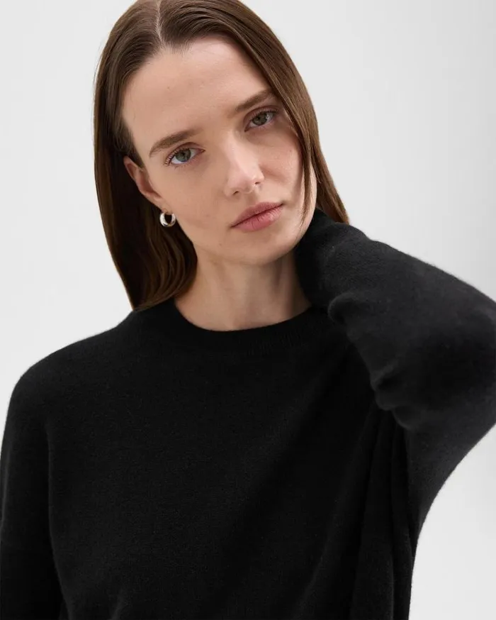Theory Karenia Sweater In Cashmere Black Women Sweaters Cardigans Theory Karenia Sweater In Cashmere Black Women Sweaters Cardigans