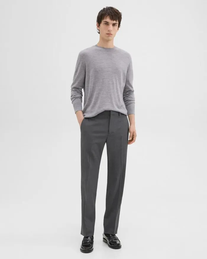 Theory Mayer Pant In Stretch Wool Medium Charcoal Men Pants Theory Mayer Pant In Stretch Wool Medium Charcoal Men Pants