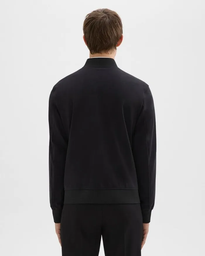 Theory Murphy Bomber Jacket In Precision Ponte Black Men Blazers Jackets