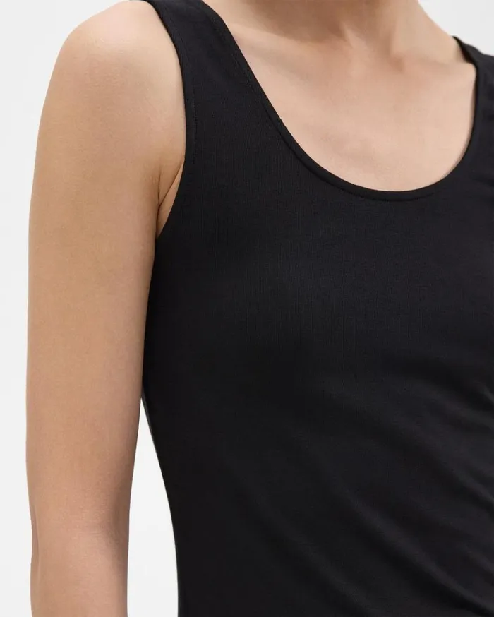 Theory Scoop Neck Tank Top In Rib Knit Viscose Black Women TShirts Tank Tops Theory Scoop Neck Tank Top In Rib Knit Viscose Black Women TShirts Tank Tops