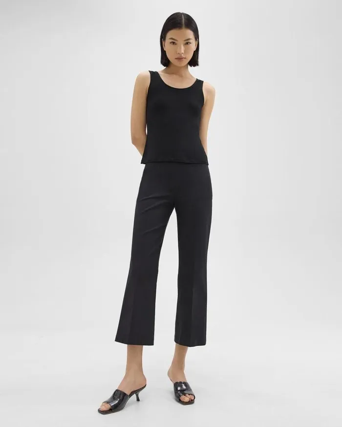 Theory Scoop Neck Tank Top In Rib Knit Viscose Black Women TShirts Tank Tops Theory Scoop Neck Tank Top In Rib Knit Viscose Black Women TShirts Tank Tops