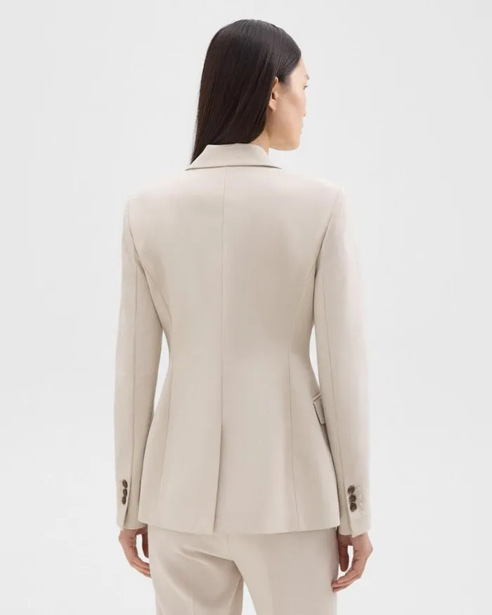 Theory Sculpted Blazer In Stretch CottonBlend New Sand Women Suits Theory Sculpted Blazer In Stretch CottonBlend New Sand Women Suits