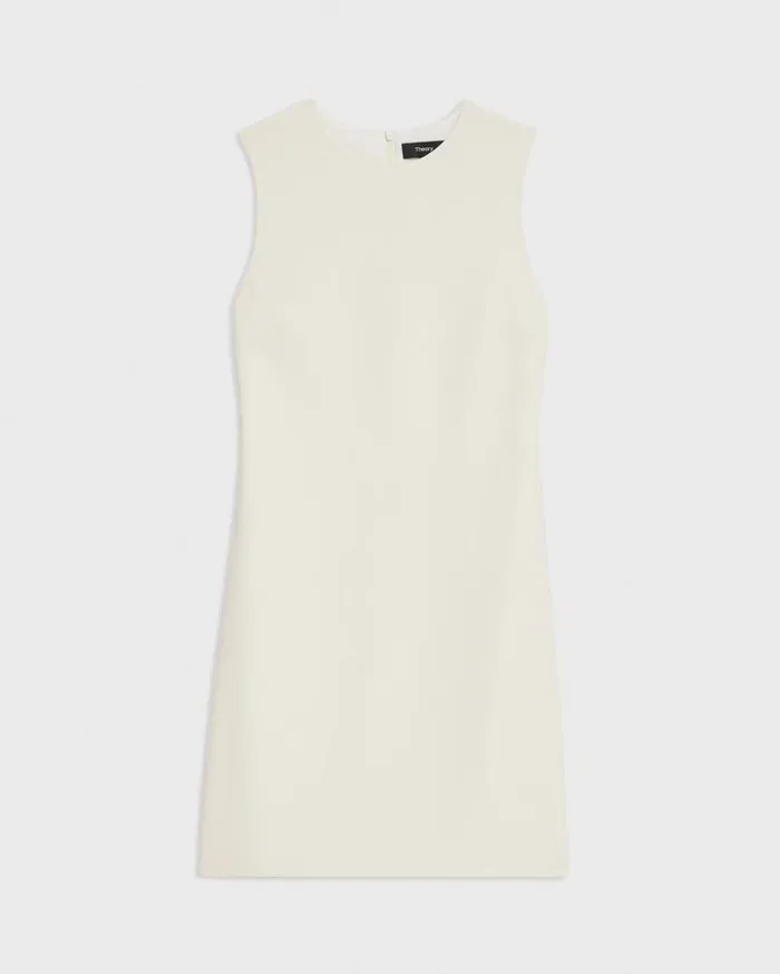 Theory Shift Dress In Admiral Crepe Rice Women Dresses
