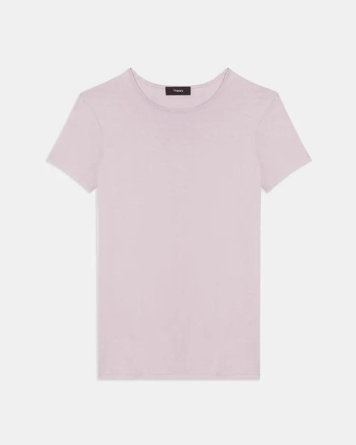 Theory Slim Tee In Organic Cotton Wisteria Women TShirts Tank Tops Theory Slim Tee In Organic Cotton Wisteria Women TShirts Tank Tops