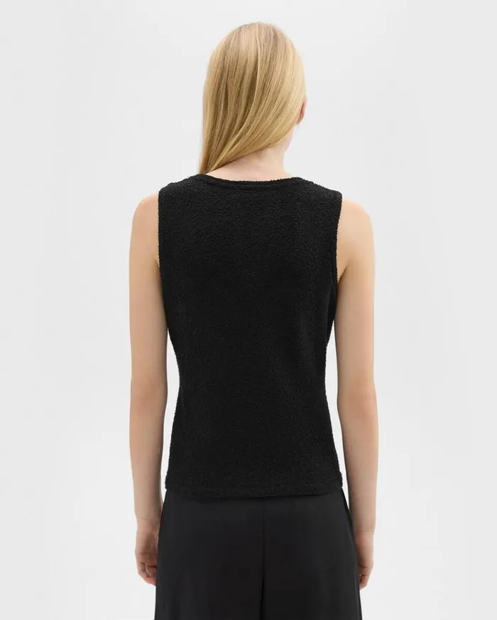 Theory Tiny Tank In Boucl Jersey Black Women TShirts Tank Tops Theory Tiny Tank In Boucl Jersey Black Women TShirts Tank Tops