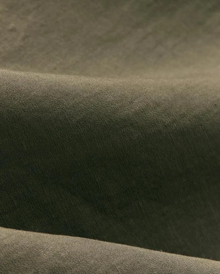 Theory Treeca PullOn Pant In Good Linen Dark Olive Women Pants