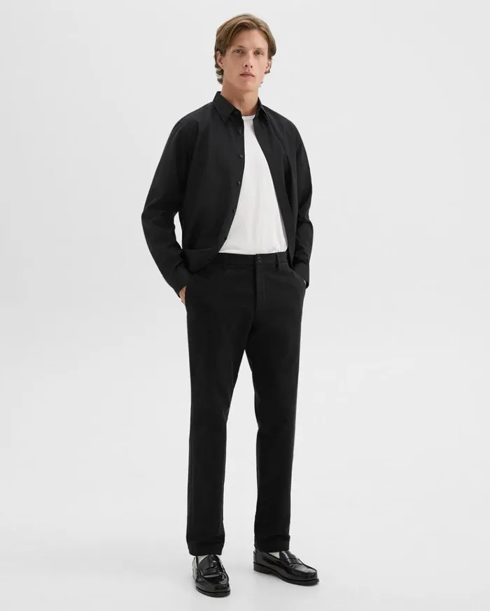 Theory Zaine Pant In Moleskin Twill Black Men Pants Theory Zaine Pant In Moleskin Twill Black Men Pants