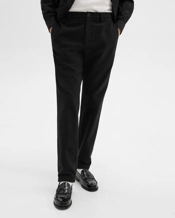 Theory Zaine Pant In Moleskin Twill Black Men Pants Theory Zaine Pant In Moleskin Twill Black Men Pants
