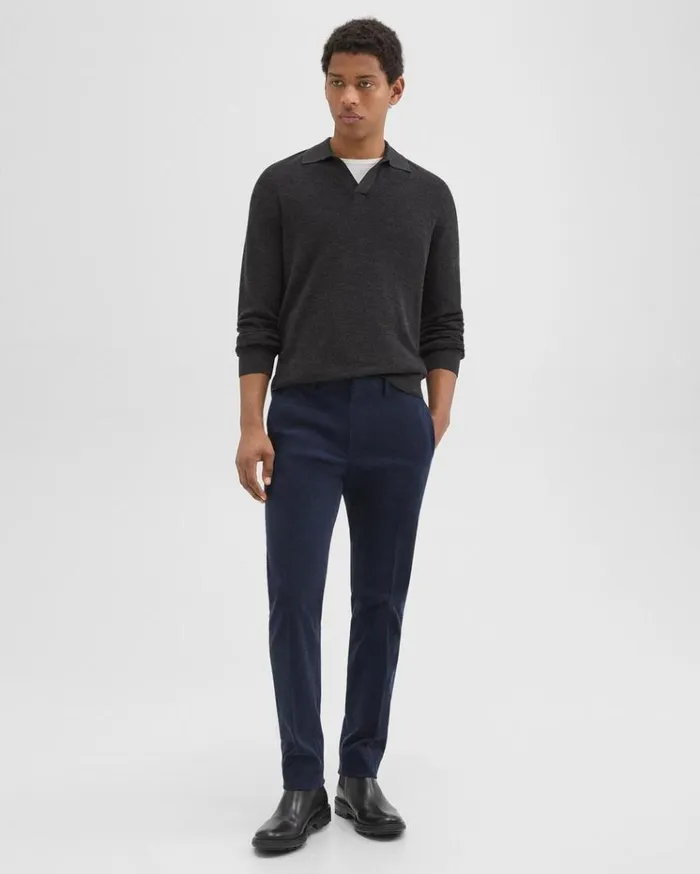 Theory Zaine Pant In Stretch Corduroy Baltic Men Suits