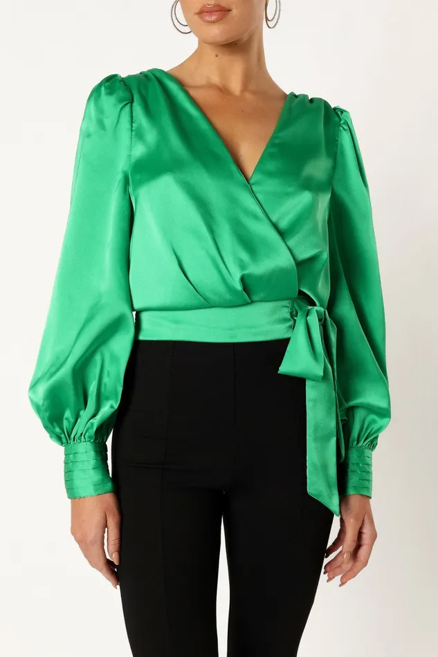 Tiarne Long Sleeve Top Green Blouses and Shirts Petal and Pup Women Tiarne Long Sleeve Top Green Blouses and Shirts Petal and Pup Women