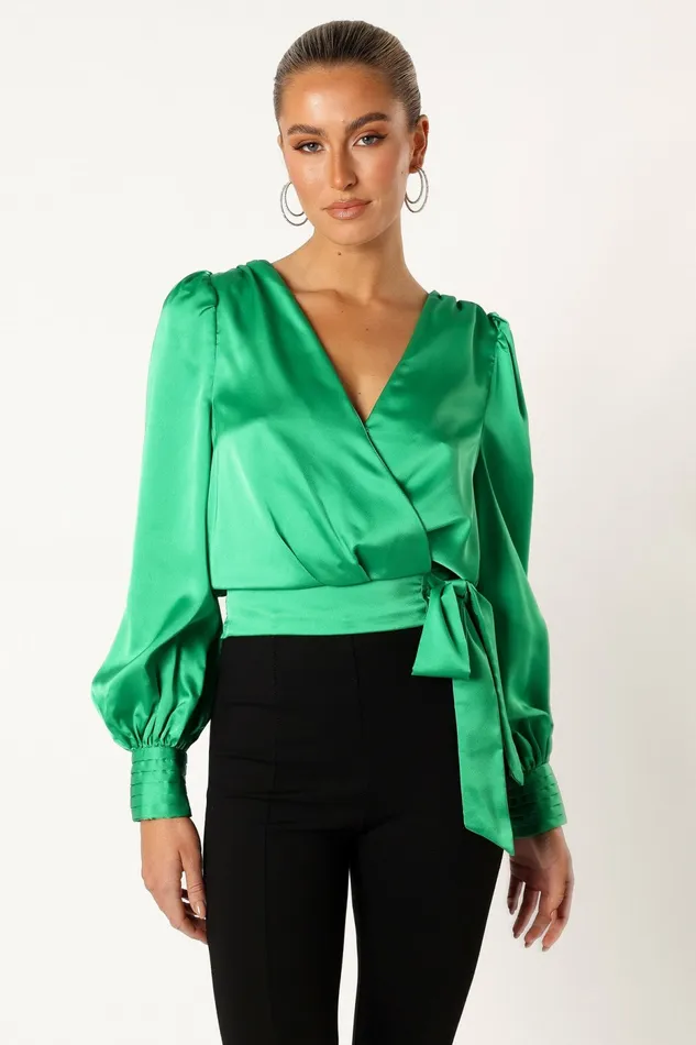 Tiarne Long Sleeve Top Green Blouses and Shirts Petal and Pup Women Tiarne Long Sleeve Top Green Blouses and Shirts Petal and Pup Women