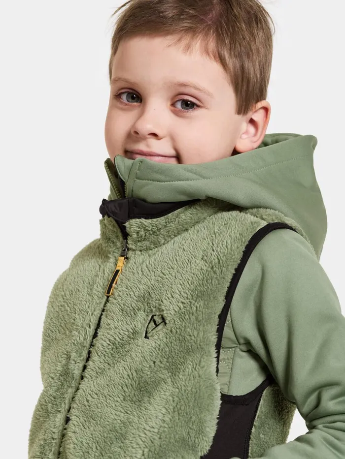 Timjan Kids039 Vest Light Moss Kids Didriksons Vests