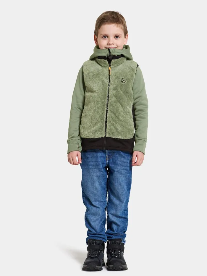 Timjan Kids039 Vest Light Moss Kids Didriksons Vests