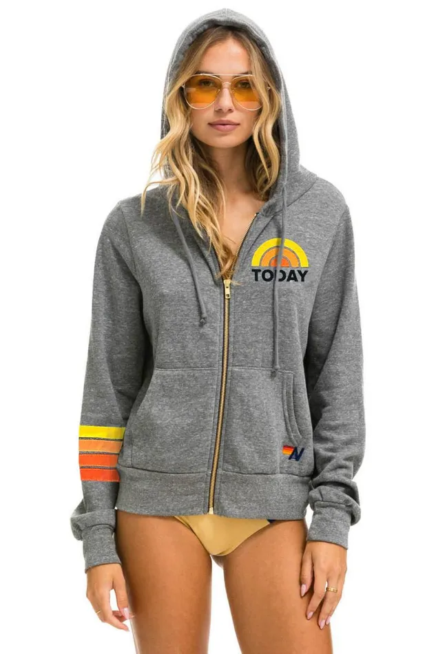 Today Show Zip Hoodie 8211 Heather WomenMen Aviator Nation Hoodies