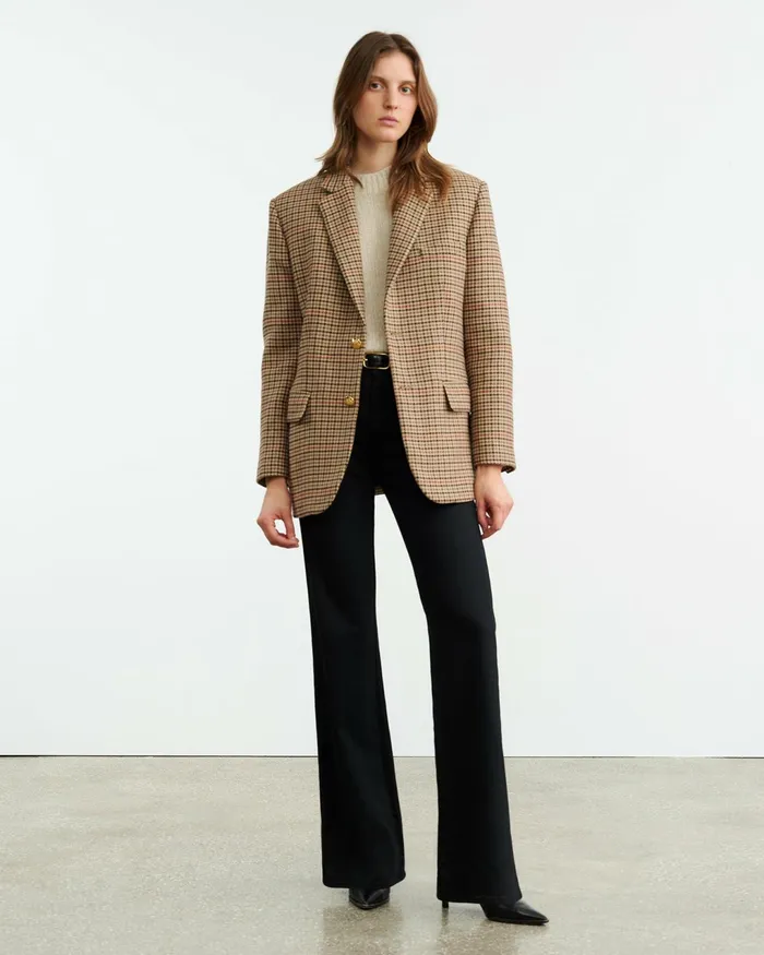 TOMASO SWEATER Beige Melange Women Nili Lotan Knits and Sweaters