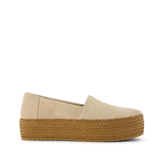 Toms Alpargatas Valencia Platform Espadrille Oatmeal Suede 8211 Women