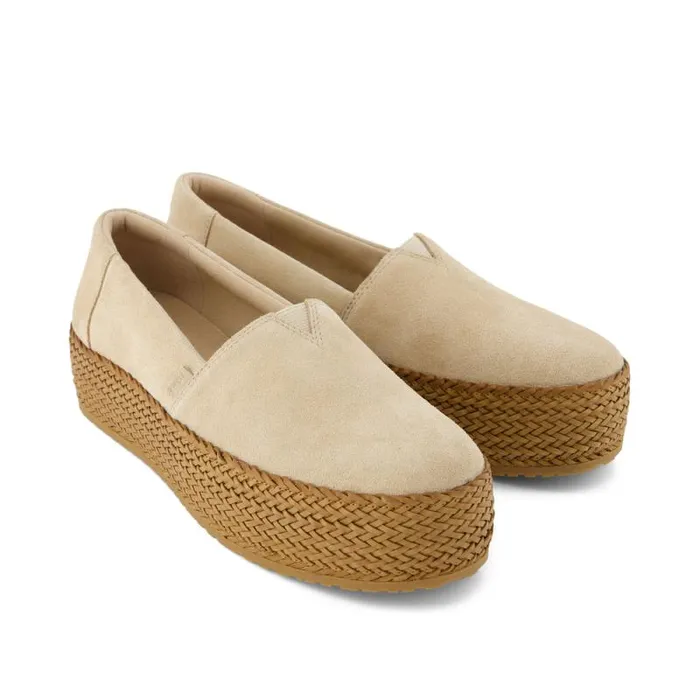 Toms Alpargatas Valencia Platform Espadrille Oatmeal Suede 8211 Women Toms Alpargatas Valencia Platform Espadrille Oatmeal Suede 8211 Women
