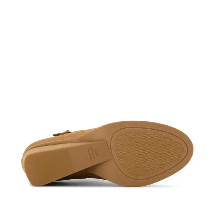 Toms Boots and Booties Goldie Wedge Boot Brown Leather 8211 Women Toms Boots and Booties Goldie Wedge Boot Brown Leather 8211 Women