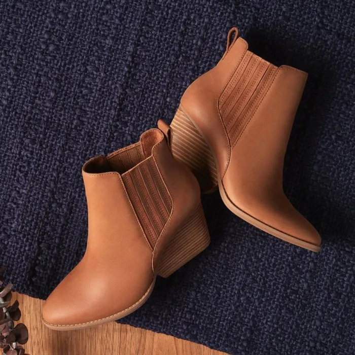 Toms Boots and Booties Noa Ankle Boot Brown Sugar Leather 8211 Women Toms Boots and Booties Noa Ankle Boot Brown Sugar Leather 8211 Women