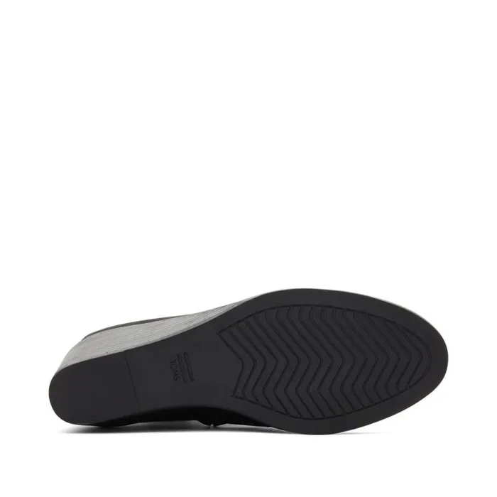 Toms Boots and Booties Sutton Wedge Ankle Bootie Black Leather 8211 Women Toms Boots and Booties Sutton Wedge Ankle Bootie Black Leather 8211 Women