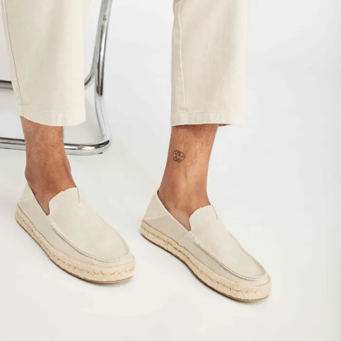 Toms Dress Casual Alonso Rope Loafer Fog Heritage Canvas 8211 Men Toms Dress Casual Alonso Rope Loafer Fog Heritage Canvas 8211 Men